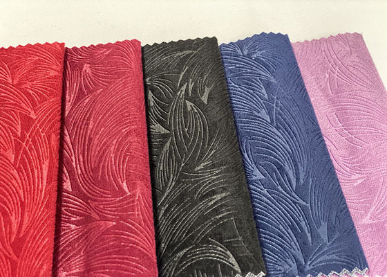 Ткань 3D софы бархата 100 полиэстер выбила ткань драпирования бархата